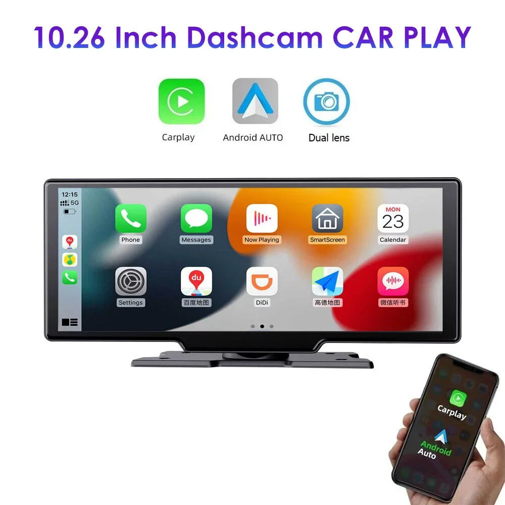 2K Screen Jahy2Tech Auto Dash 10.26'' Camera ". Wifi Car Android Dual DVR Channel Touch Wireless