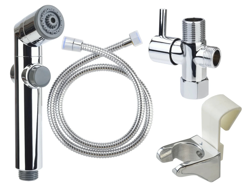 Accessories Silver, Spray CleanSpa Pattern Dual with in All Sprayer Hand Included Brondell Bidet Held