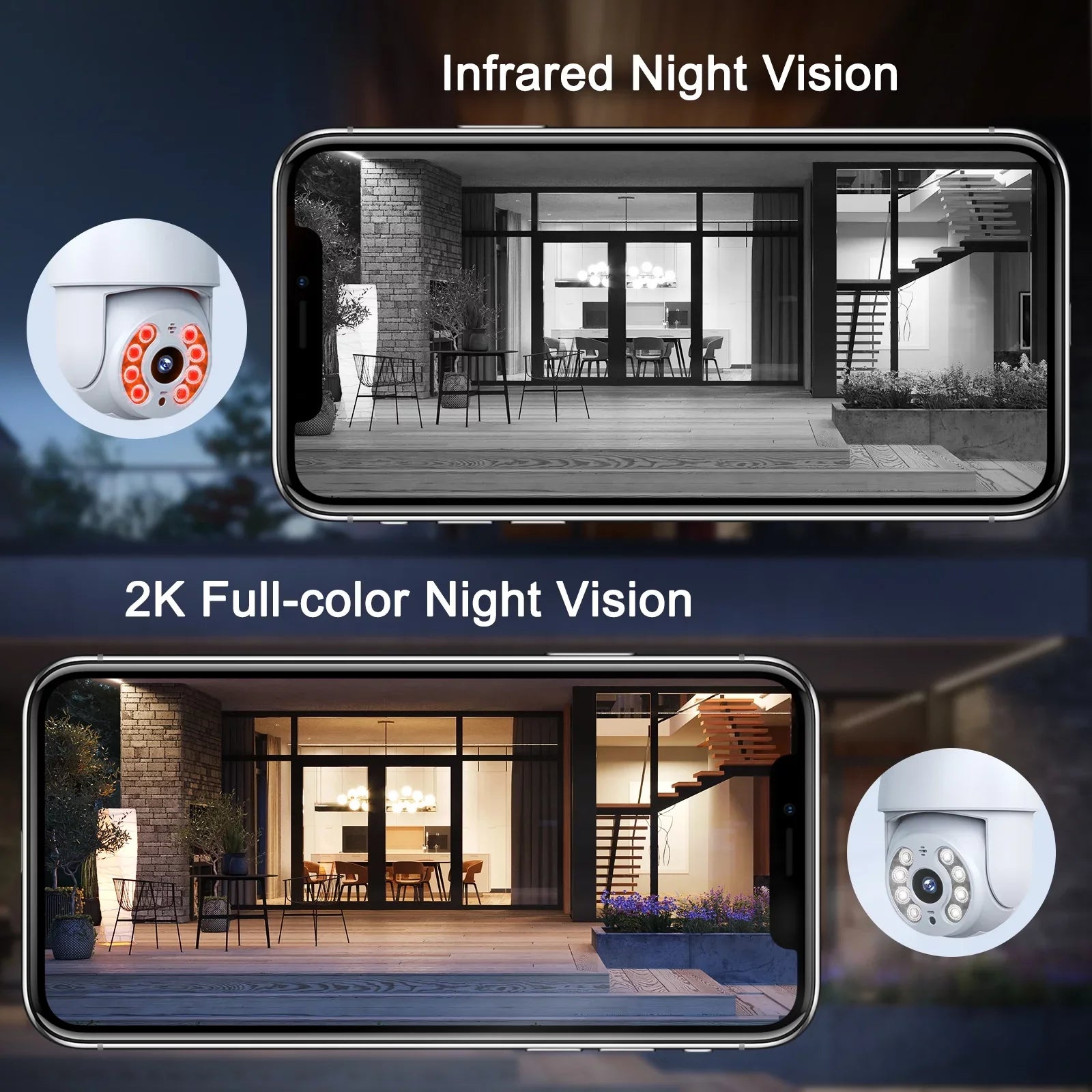 Security 2 Bulb Surveillance Packs Outdoor Camera Indoor WiFi Light SC30 Toguard PTZ Dome 2K/4MP Wireless Camera