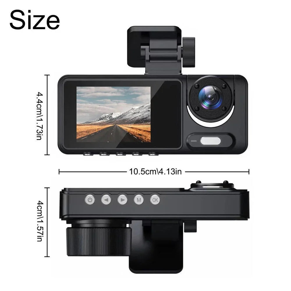 Camera Front & Recorder Car Cam Dash Camcorder Vision Night DVR Inside HD 1080P