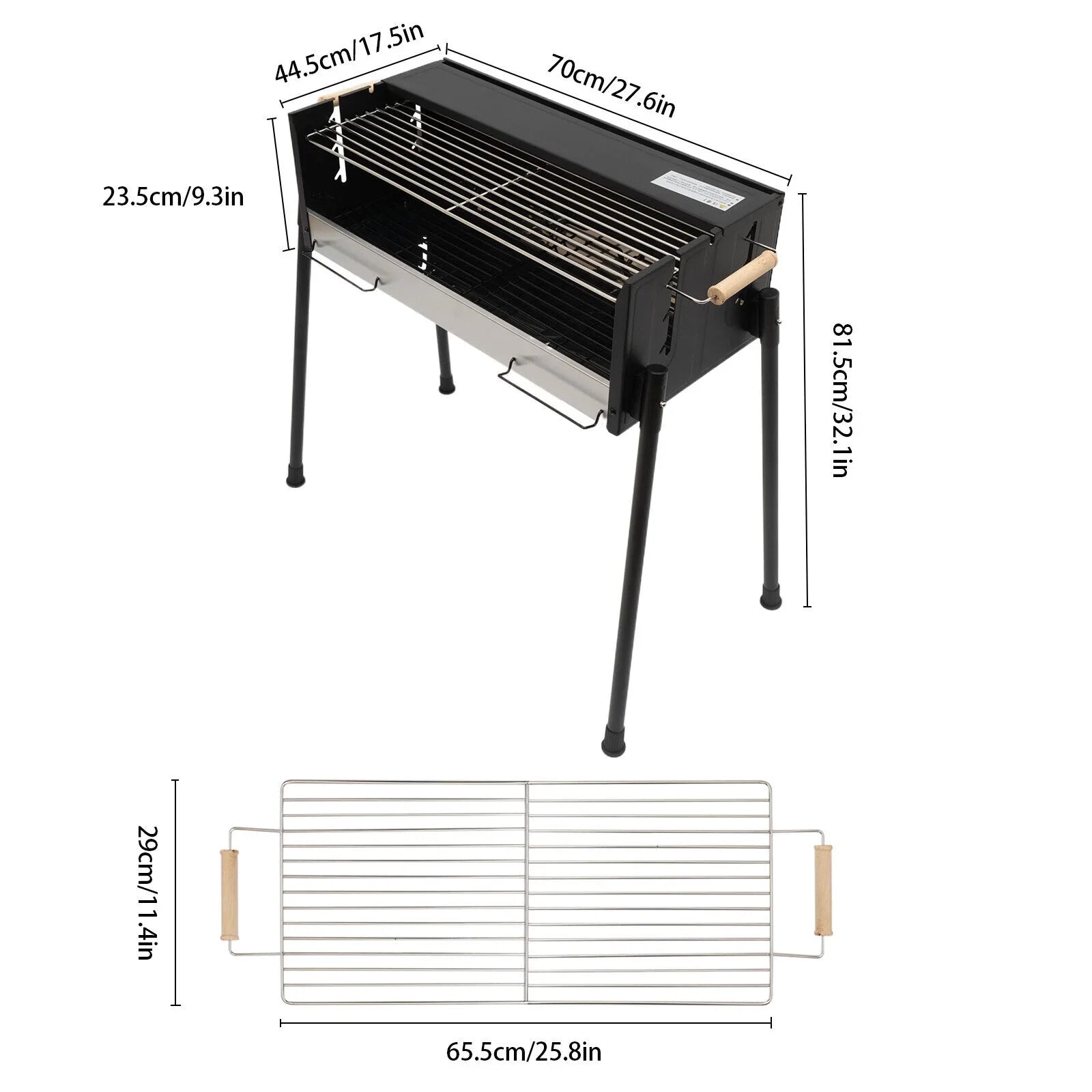 Camping BBQ Grill Tool Steel Grill Grade Charcoal Barbecue Charcoal Picnic Stainless for with 304 Portable Folding Grill Miumaeov Food Kits Grill