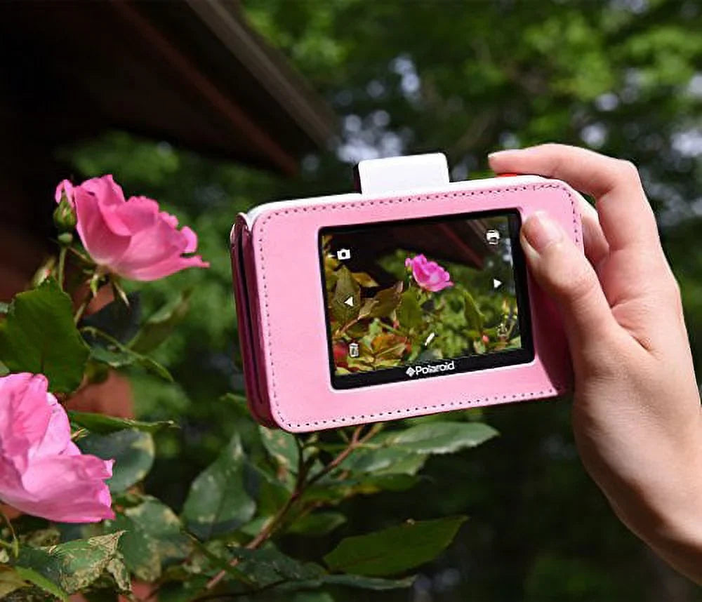Camera Print Case Snap Leatherette Custom Instant – Digital Touch Snug Design Fit Polaroid for (Blue)