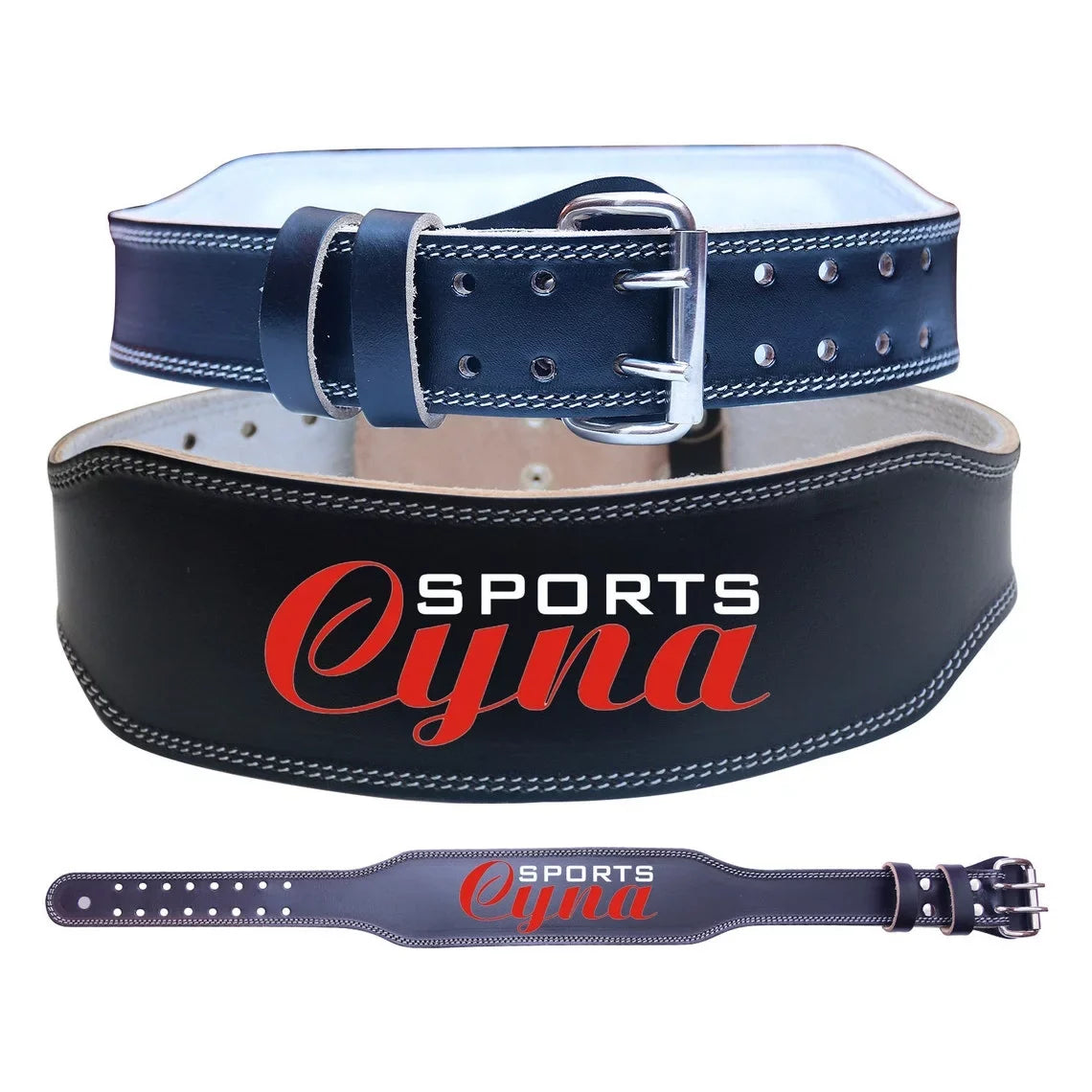 Large 4" Weight Lifting-For Men Support- Duty Suede & (Black) Heavy CynaSports Women Adjustable Lifting Belt Back Fitness-Gym-Weight Leather