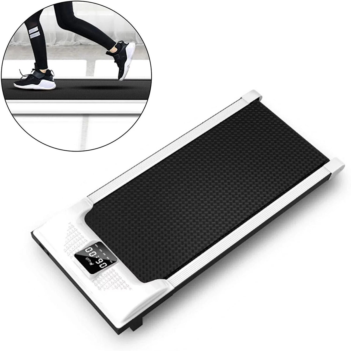for Loyalheartdy 0.65HP LED Office Under Display LED Running Machine Treadmill Jogging 1-6km/H Portable Desk with Pad Home Walking Electric