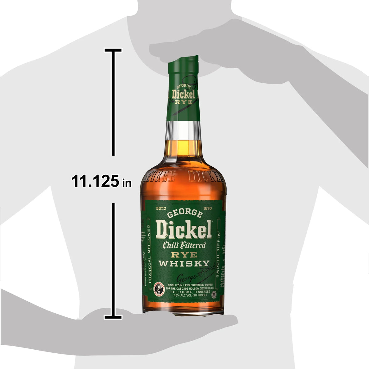 Dickel Rye 750 Whisky, ABV George mL, 45%