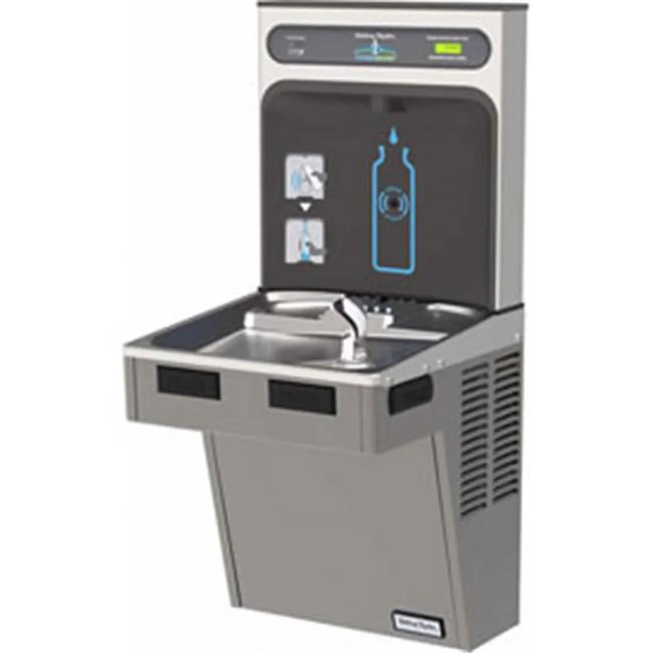 Platinum Elkay with Vinyl, 761023 Manufacturing Filling Bottle Station Halsey Taylor Refrigerated Gray HydroBoost Light Filter,