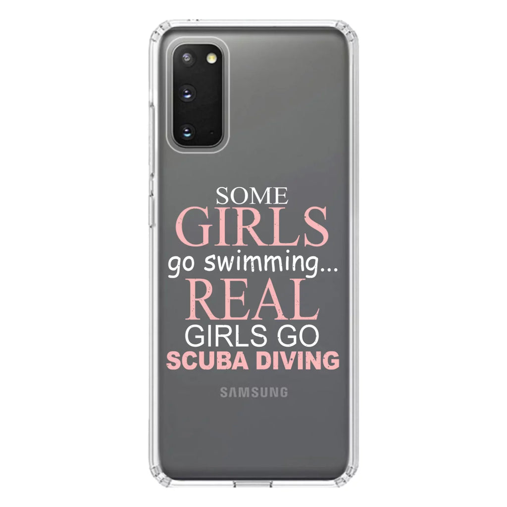for DistinctInk - / Tempered Case Acrylic Real Screen Hybrid 5G Clear Shockproof Protector PLUS Scuba Go Back S20 Glass Girls Galaxy Screen) Diving TPU - (6.7" Bumper
