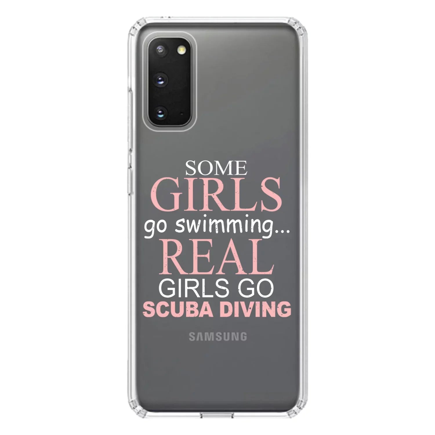 for DistinctInk - / Tempered Case Acrylic Real Screen Hybrid 5G Clear Shockproof Protector PLUS Scuba Go Back S20 Glass Girls Galaxy Screen) Diving TPU - (6.7" Bumper