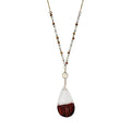 Chain Boutique for Wood Beaded Clear Inc Anniversary | Tenes Box Wood Pendant Resin Women, Necklace Blue Gift