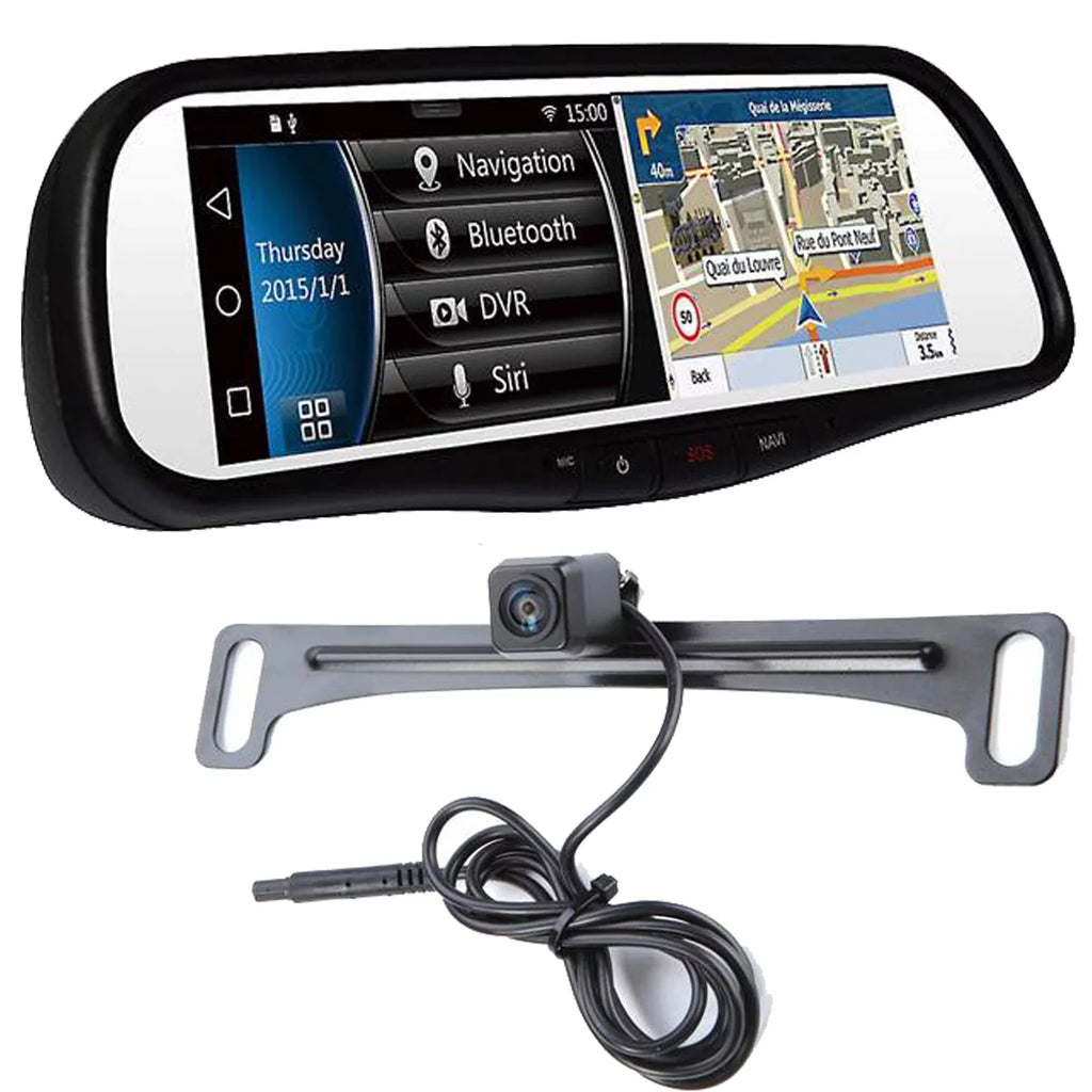 camera Voxx lines with Bluetooth 7.8" Plate-mount Based DVR RVM740SM Smart + Mirror backup parking Rearview Touch-Fre Android
