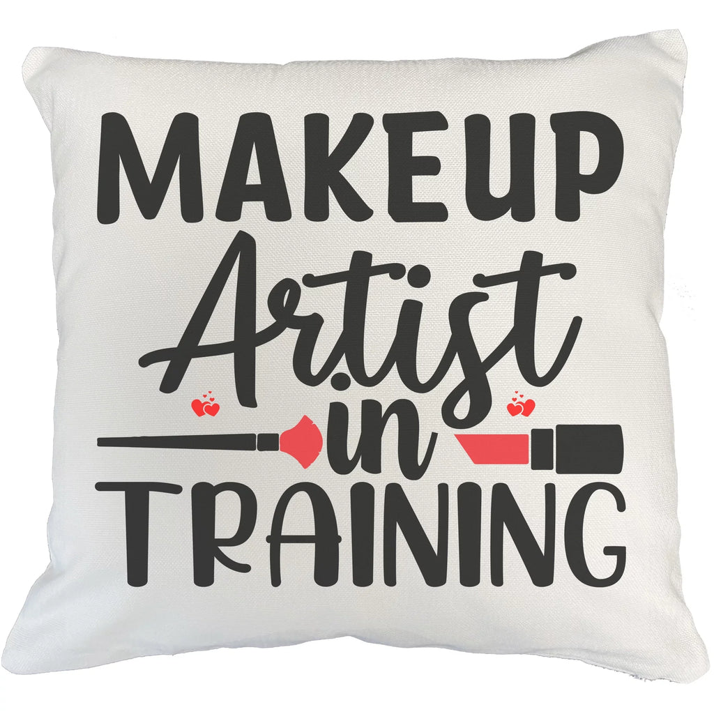 Gift Red Artist Lovers, for - Merch Pillow Cosmetologist, Design White Training Brush Beauty & 18X18 Makeup Fan for in Cover, w/ Makeup IN Themed Makeup or Artist Lipstick