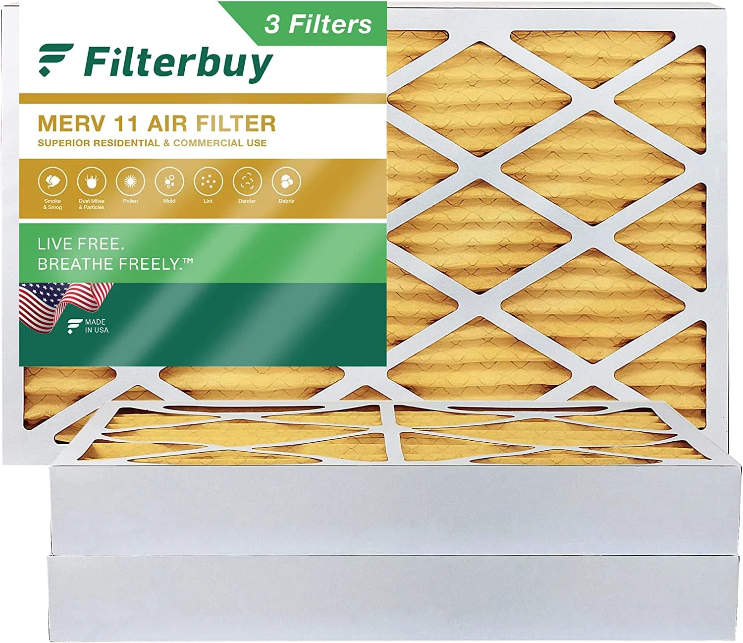 Pleated HVAC 12x24x4 MERV (3-Pack) 11 Furnace AC Filters Air Filterbuy