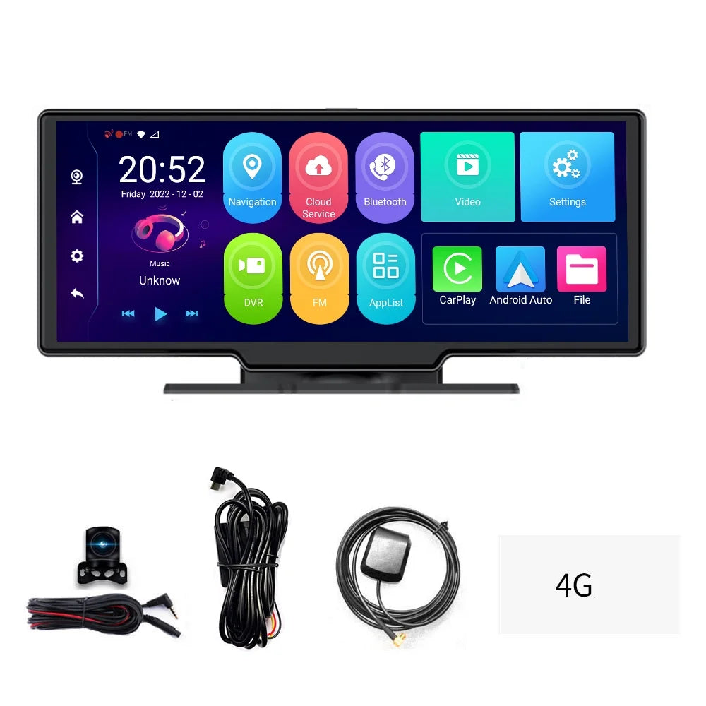System Video 10.26in Auto Car DVR Angle Lens Wide Global ametoys Car Recorder Multi-language Car Dual 170 Dash Night Recorder Viewing Degree Navigation Cam Positioning