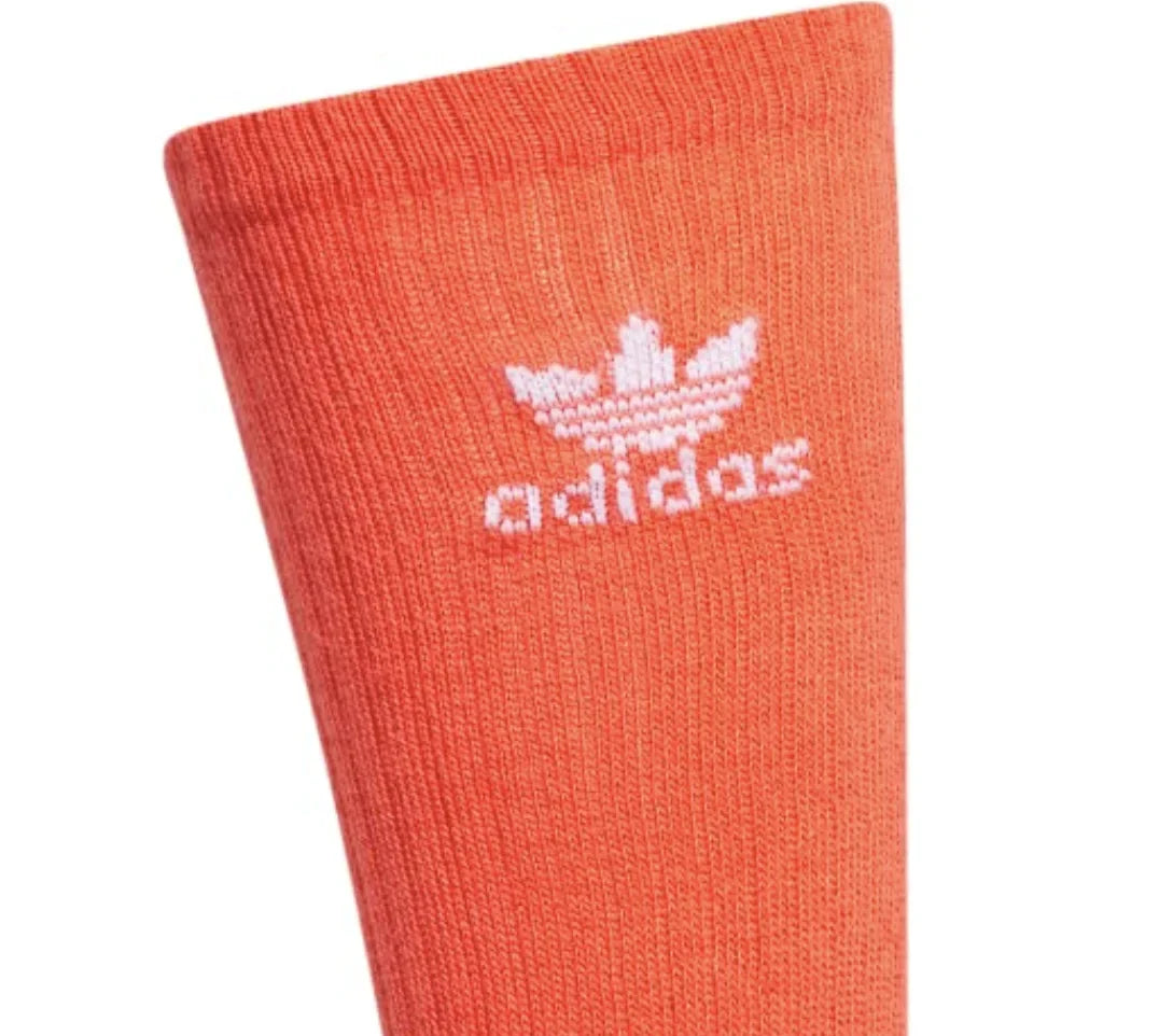Trefoil Originals Large Multi-colored, 6 Youth Adidas Socks, Pack, Crew