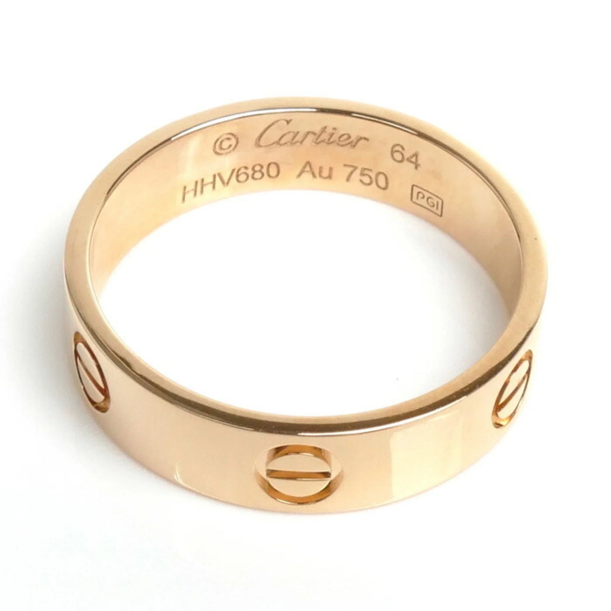 Love 64 Ring Pink Gold K18PG B4084864 7.0g CARTIER Size 23.5 Men's Pre-Owned (Good)