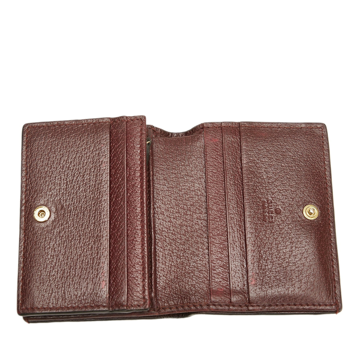 Leather Calf (Good) Ophidia Red Small Wallets Pre-Owned Authenticated Unisex Gucci