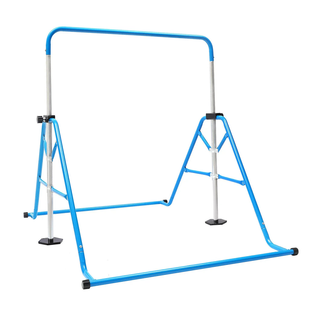 Junior Gym Max Horizontal Training For Adjustable Kids ZhdnBhnos Load Gymnastics Bar Blue Folding Home 100kg/220.5lbs Bar