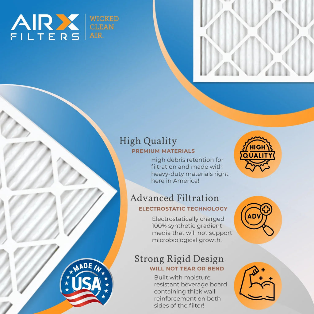 Pleated Comparable by Air 5 MERV Electrostatic FPR 24x25x1 Filters 6 MPR Pack & WICKED AIRX AC USA Furnace FILTERS Made 24x25x1 Air CLEAN 8 AIR. HVAC to Conditioner Premium Filter Filter 700