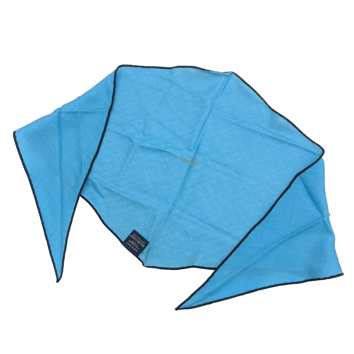 scarf New) HERMES Hermes blue (Like cashmere ladies Pre-Owned silk triangle