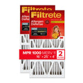 MPR Filtrete Filter, 11, Defense, Air Filters 2 16x25x4 1000 Allergen MERV