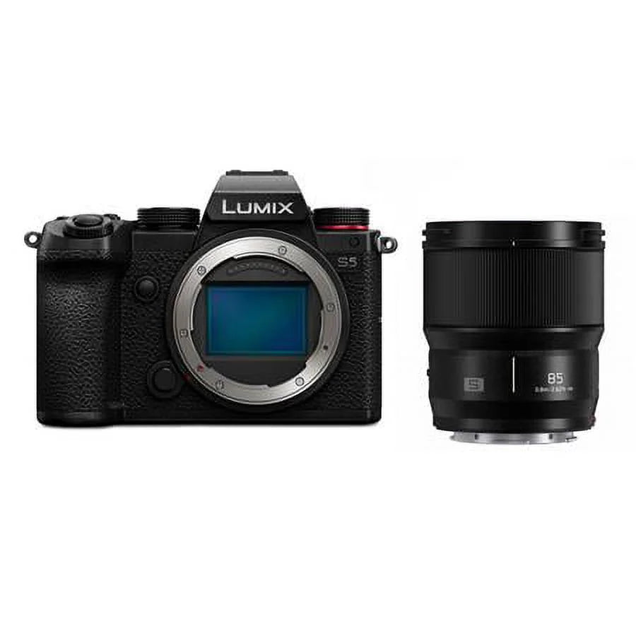 Lumix with Camera Lens S 85mm Mirrorless Camera DC-S5 LUMIX f/1.8 L-Mount