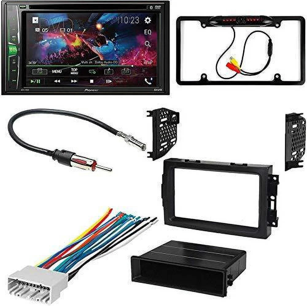 Ram Dodge AM/FM Pioneer Pickup Camera/Installation Bluetooth/Backup Receiver DVD/CD 6.2" Stereo Double 2006-2008 W/ with Bundle Kit/in-Dash Touchscreen for WVGA Media KIT4705 Digital Car DIN