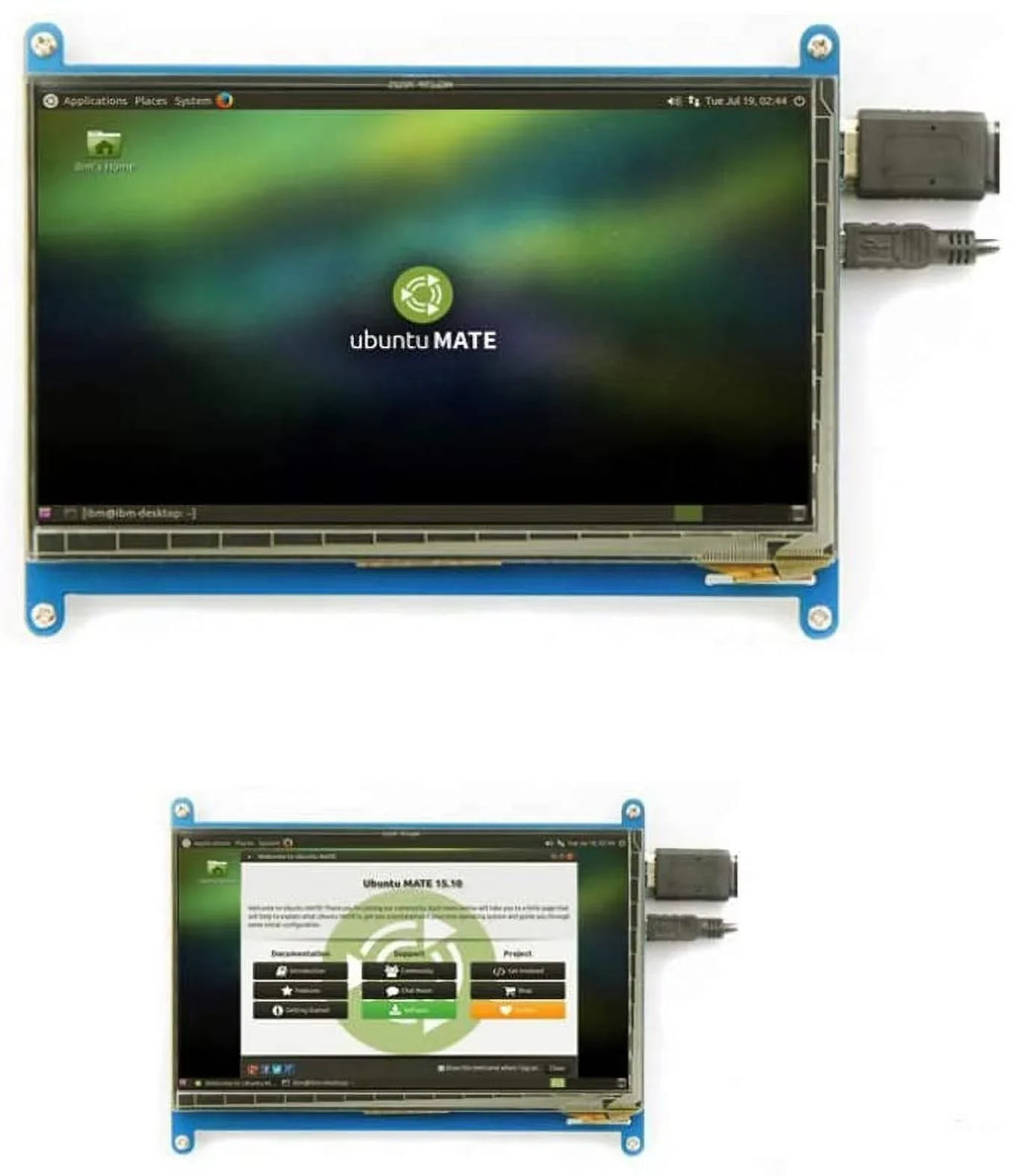 with 7 Treedix LCD Touch 1024x600 inch Capacitive 3B+/4B Display Module HDMI Raspberry Pi Screen Compatible Monitor
