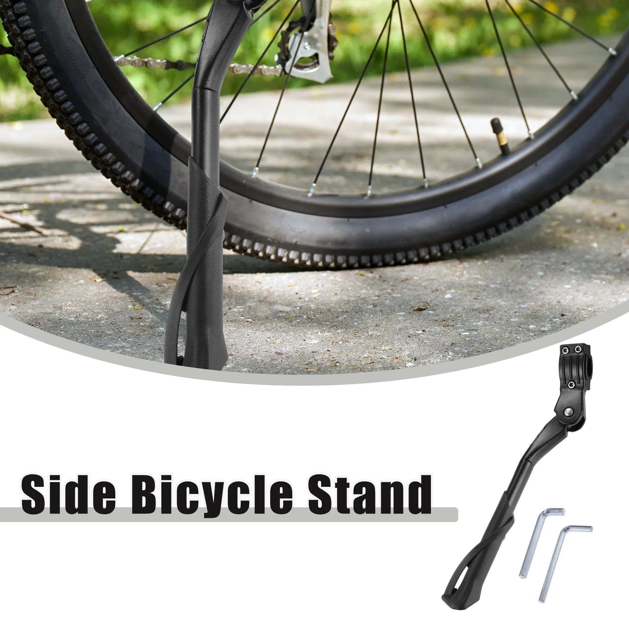 24-29 Side Bicycle Mountain 1 Bicycles for Unique Non-Slip Bargains Set Adjustable Stand Fit Inch Bike Kickstand Stand