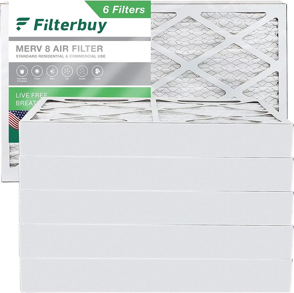 Air Furnace Filters AC Pleated MERV (6-Pack) HVAC Filterbuy 16x24x4 8