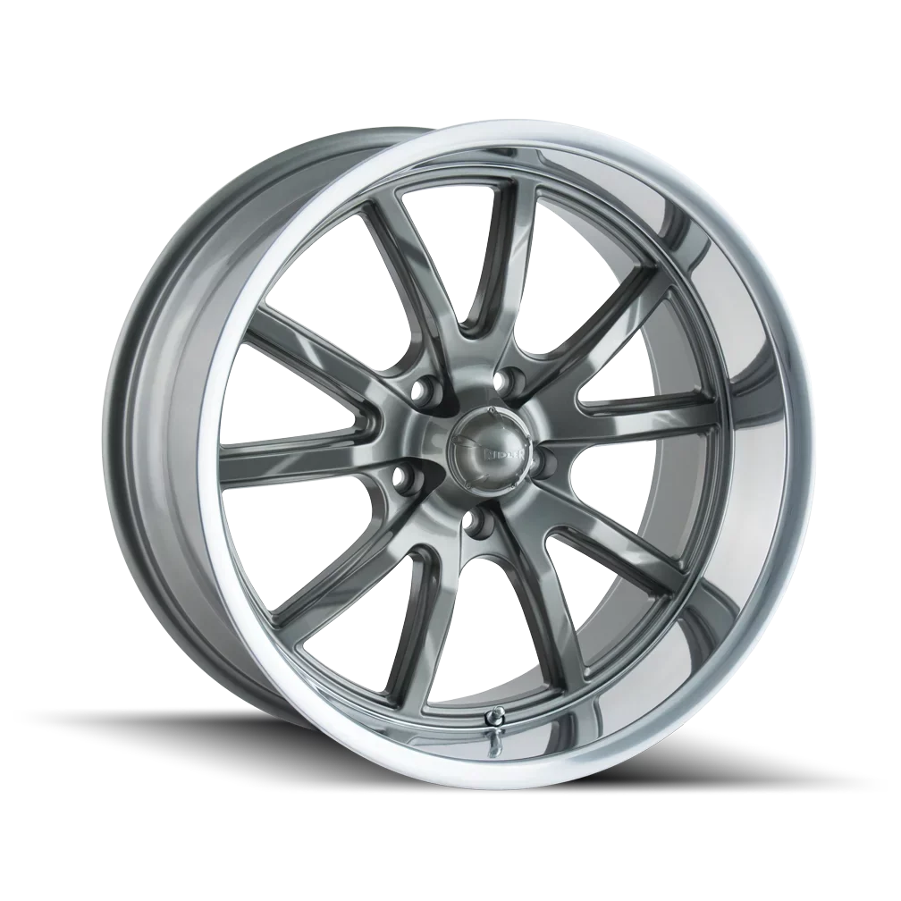 0Et 20X8.5 650 5X120.65 Ridler 83.82Cb Grey/Polished Lip