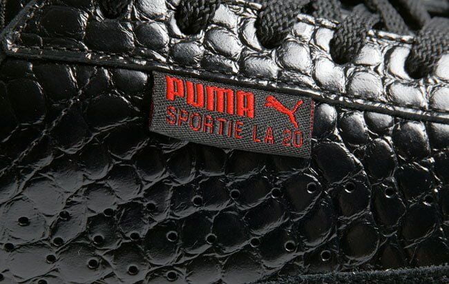 SKIN WOMEN BLACK CROCODILE LA. SPORTIE 7 UNISEX MATCH PUMA 5.5 NEW MEN SHOES //