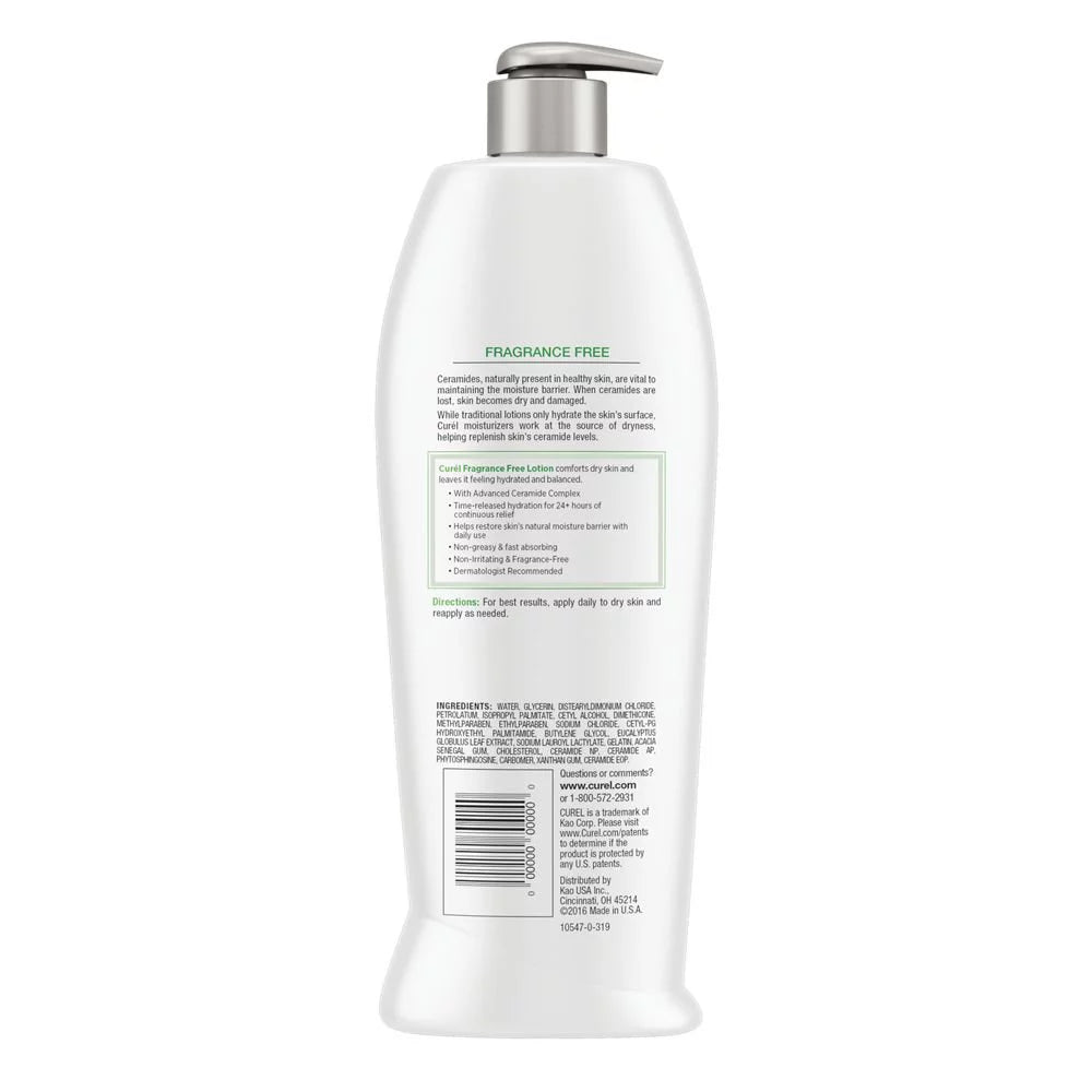 Fragrance Free Curel Comfort Lotion oz 3) Continuous 20 (Pack of