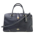 COACH 30 Mercer 2Way (Good) Pre-Owned Shoulder Satchel 37575 Navy Women's Bag