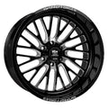 PRO Black 7 LUXXX Milled 122.1CB LHD -76ET SENTRY Gloss Wheel HD 24X14 FORGED 6X139.7