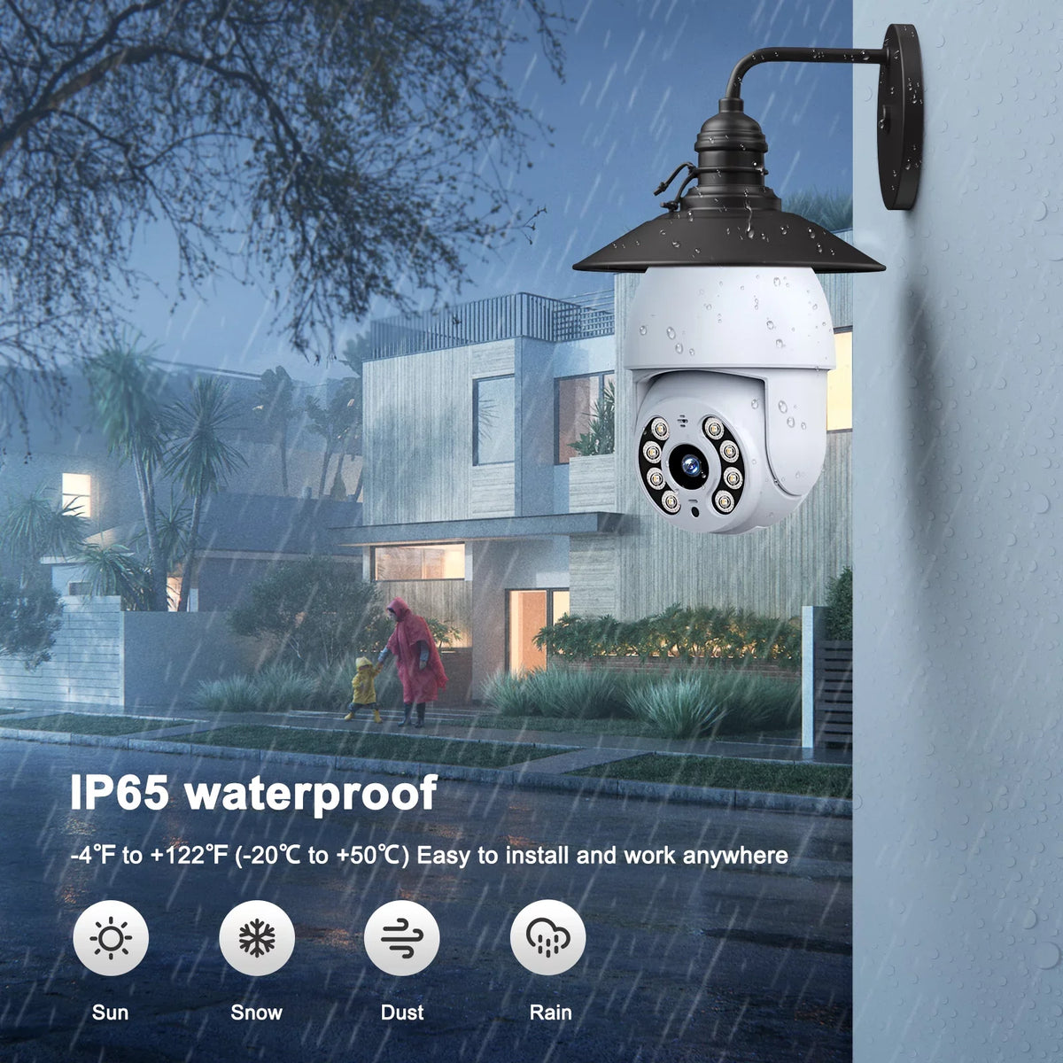 Security 2 Bulb Surveillance Packs Outdoor Camera Indoor WiFi Light SC30 Toguard PTZ Dome 2K/4MP Wireless Camera