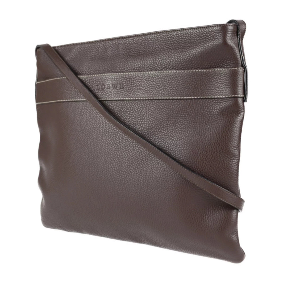 shoulder without Pre-Owned bag large (Good) leather brown LOEWE gusset Loewe