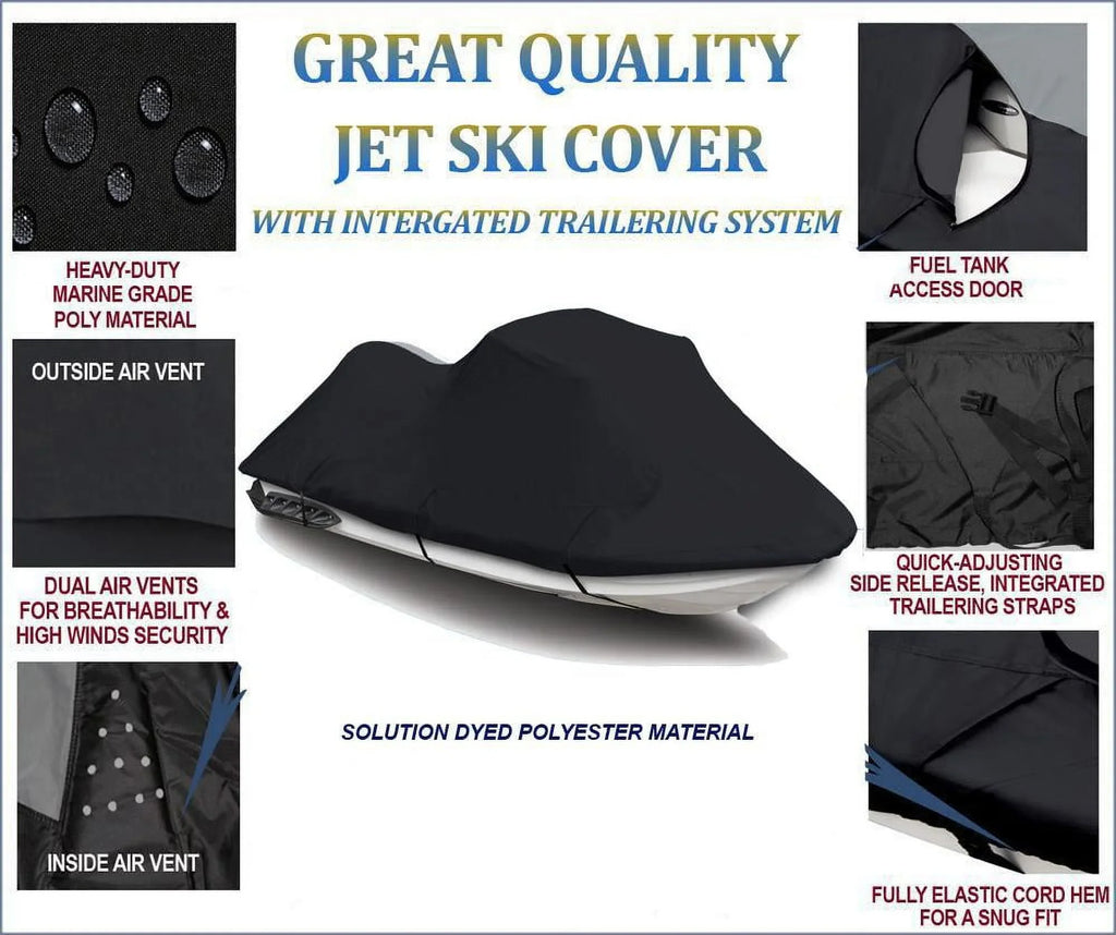 Watercraft Sea-Doo Doo 600D PWC Jet Cover BLACK SKI for Cover Sea GTS Ski Ski Cover JET Compatible Inter PWC 2000 2001 Jet