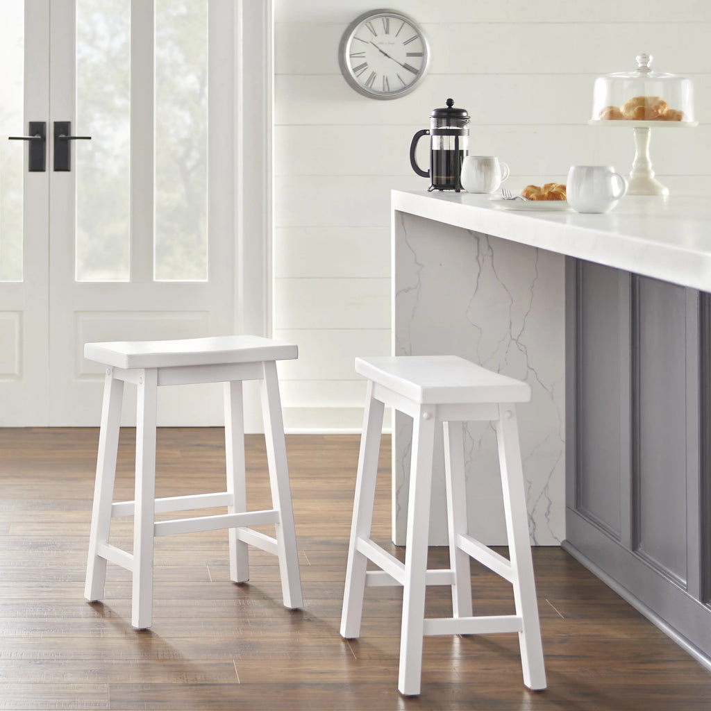Counter 24" Stool, Arizona Saddle Indoor White TMS
