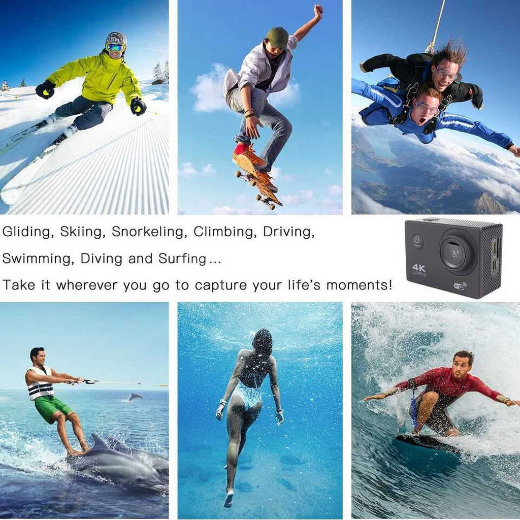 30M Camera Camera Included TF HD Card, Waterproof, Action Case Under 1080P Carry Battery, Sports