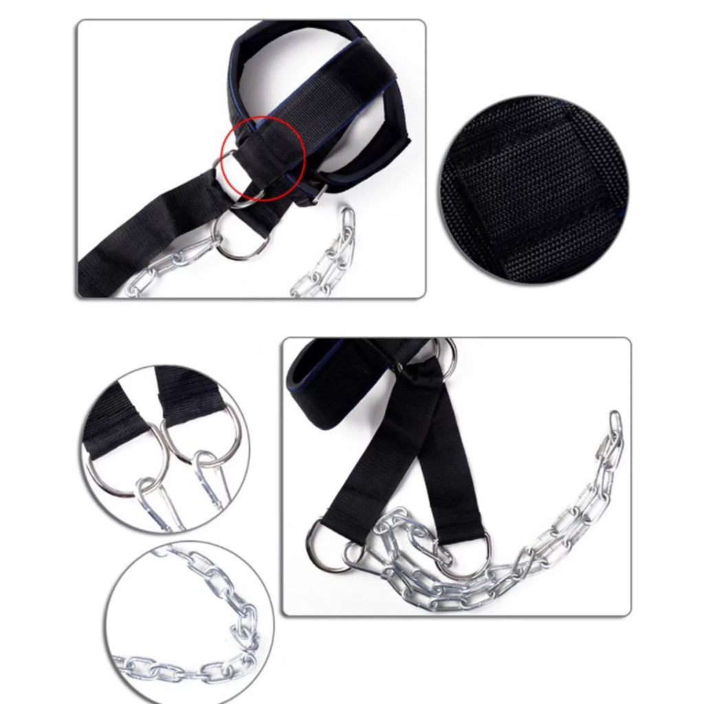 Exercise Exerciser Boxing Lifting Chain Strap Strength for MMA Head Neck Workout Neck Strengthener Belt Fitness Harness Weight Steel Head Strong