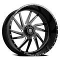 122.1CB Black LHD FORGED PRO LUXXX 22X12 8X165 HD Wheel HORNET Gloss -44ET Milled 1