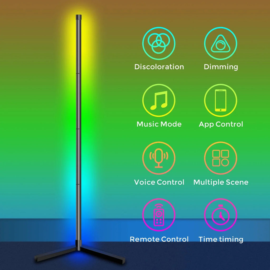 LED Syn Changing, Lamp, Dimmable, Color eco4life Floor Smart Music Standing WiFi