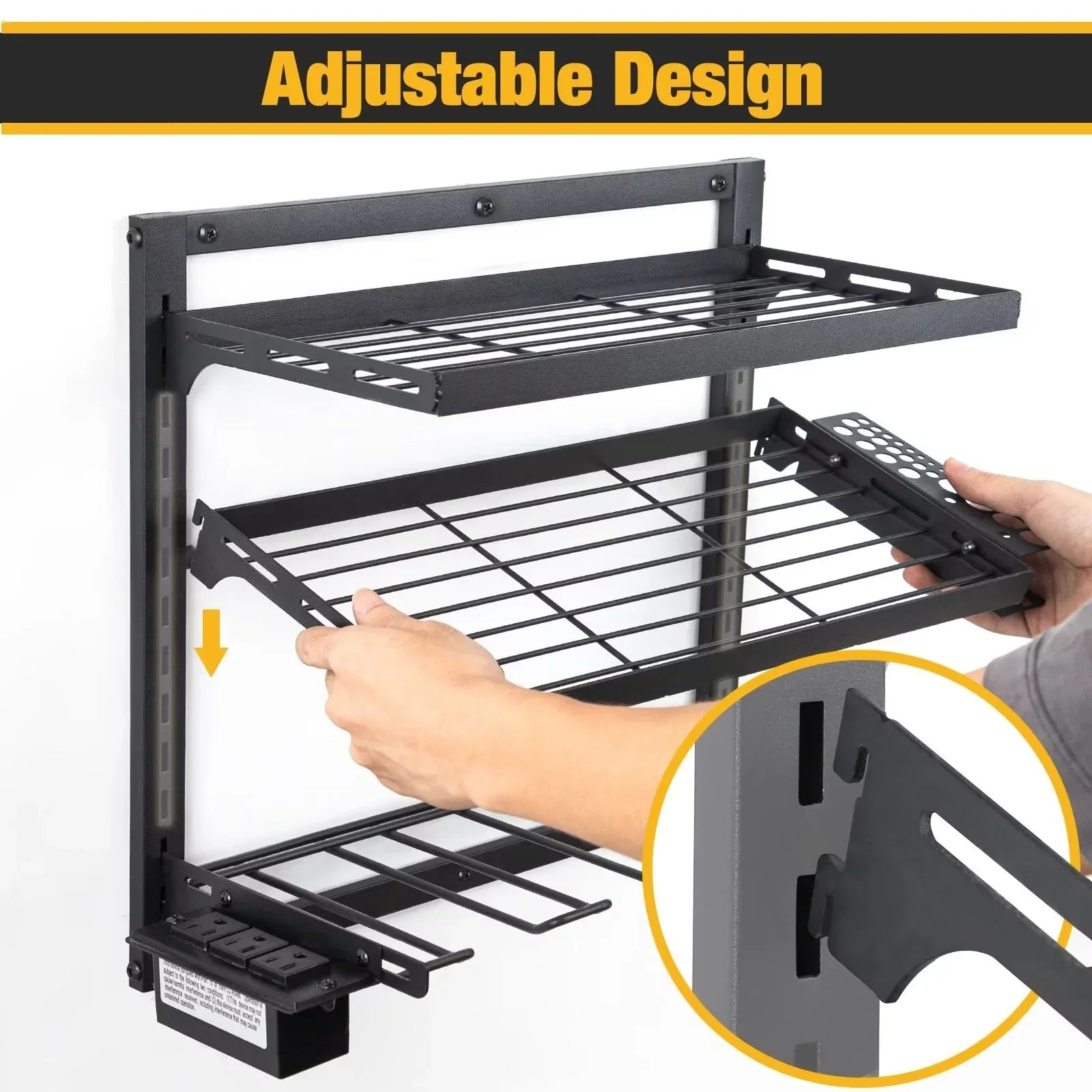 COFIT 3 with Organizer, Holder Station, and Power Layers Mount Tool Drill Storage Charging Iron for Tool Organization Power Rack Workshop Tool Wall Adjustable Height Organizer, Garage Tool
