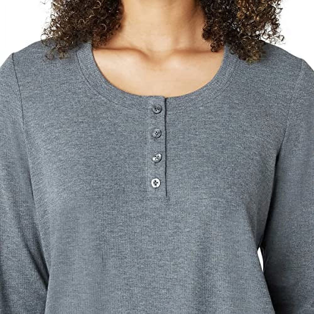 Pajama 3-Piece Large) Eddie Set Waffle Knit Women's Bauer (Gray,