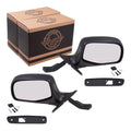 and for Manual Driver F350 Pickup Type 1992-1996 Side Mirrors Passenger View F250 Truck Replacement F150 Paddle