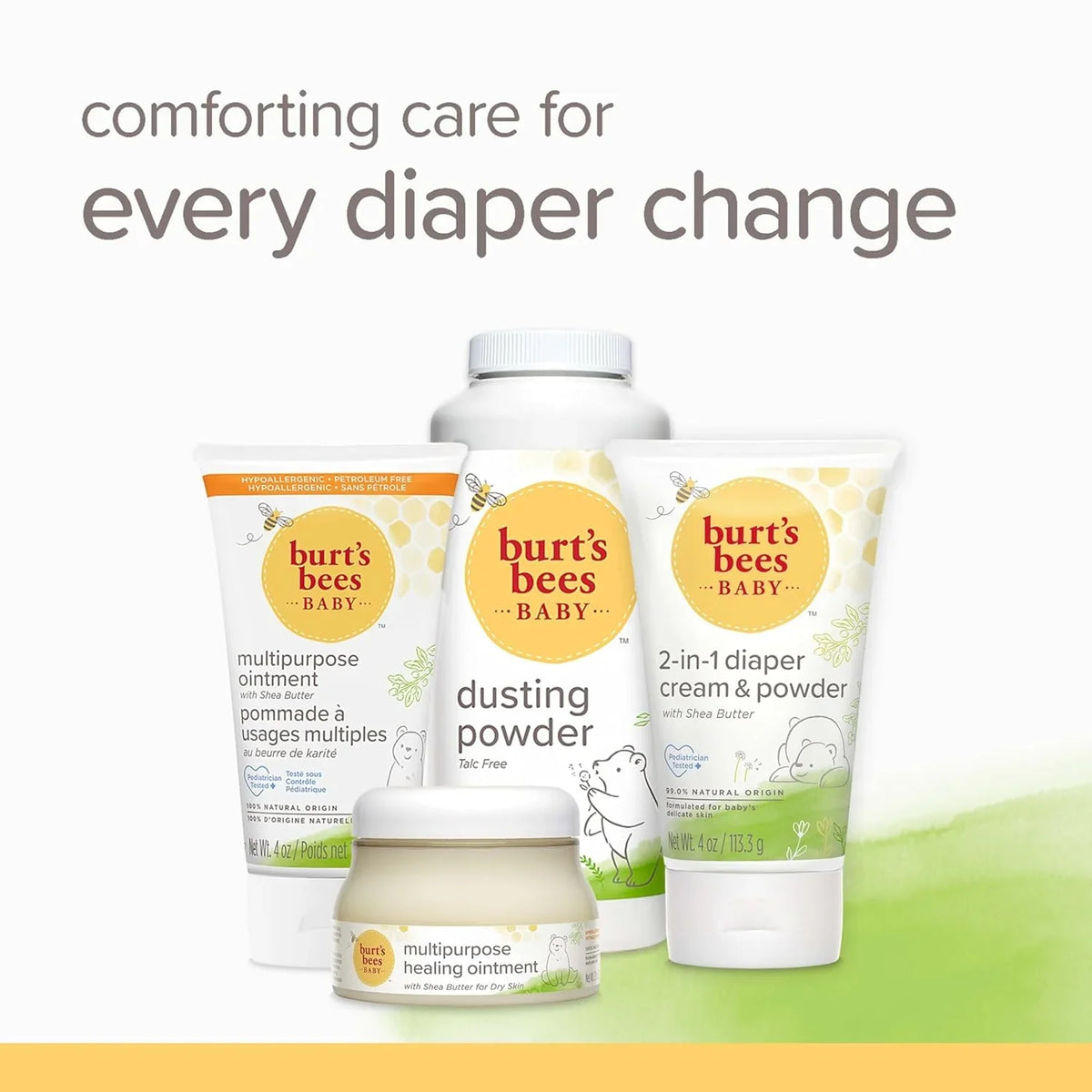 4 4 Oz Based Shea (Pack Pediatrician Ointment Safe, 3) Skin, & Multipurpose of Baby with 3) Balm, Burt's (Pack Butter, Dry Calms Eczema Healing Bees Plant Ounce Softens Formula, Diaper Tested, of