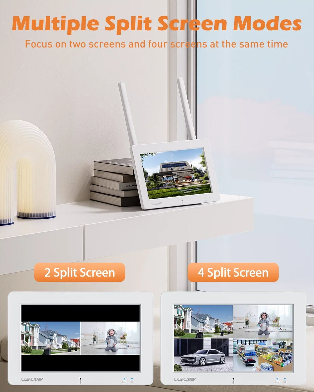 SC27 System Toguard 2K/3MP Monitor WiFi Surveillance Wireless Connector Outdoor Camera Bullet CCTV 7" Camera with Security