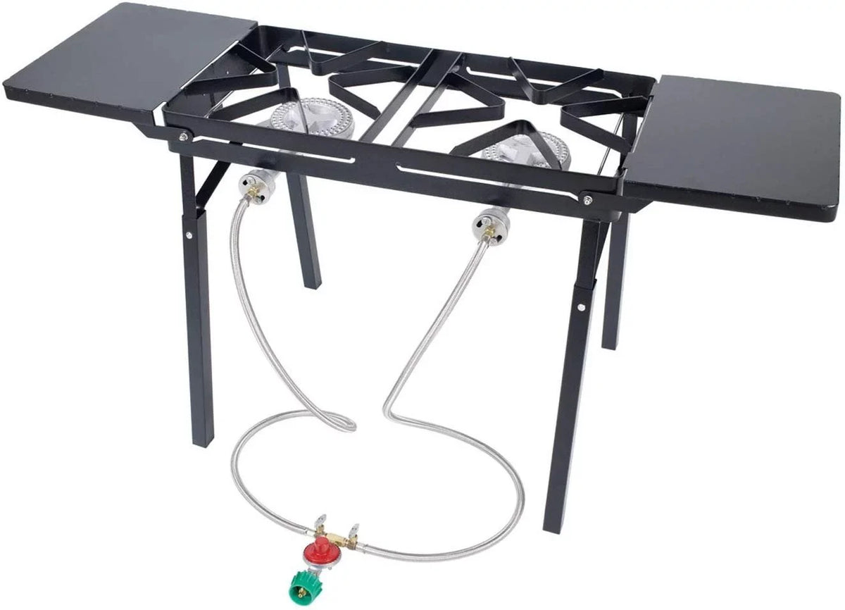Side Shelves Bayou Double Folding Burner DB375, with Classic