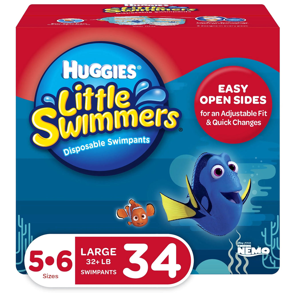 5-6 Huggies Ct 34 Large, Size Diapers, Swimmers Swim Little