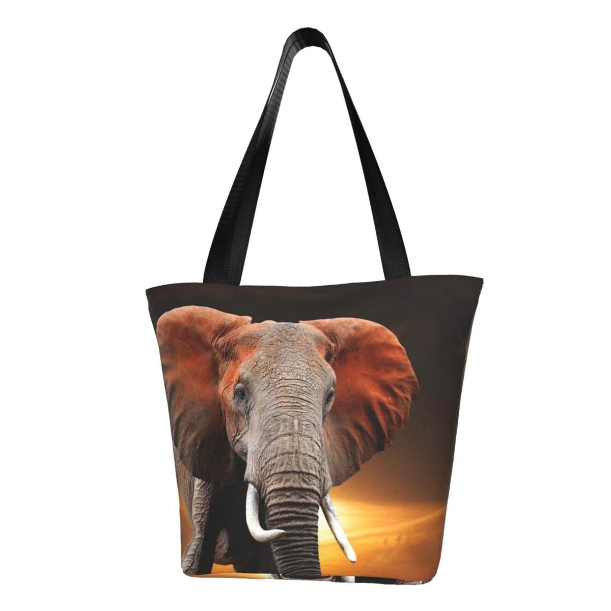 Kenya Sunset Hobos Lukts Tote Bag Large Bag Women'S Elephant In Bag,Shoulder Handbags Shopping Capacity
